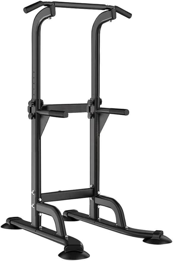 SogesHome Power Tower Pull Up Bar and Dip Station, Height Adjustable Dip Stand Exercise Machine for Home Gym, Multi-Functi...