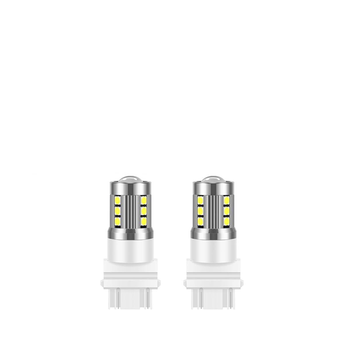 Mandark 3157 T25 Led Car Turn Signal Bulbs  2Pcs Super Bright Automotive Front Rear Blinker Light  Brighter Vehicle Marker Parking Lighting Accessories  Universal For Suv Sedan Truck (White)