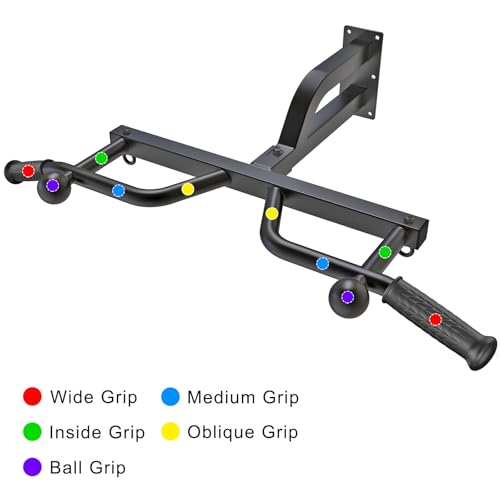 Kipika 48" Ceiling Mounted Pull Up Bar, Heavy Duty Multi-Grip Chin Up Bar,Mounted Pullup Bar, Adjustable Height, Pull Up B...