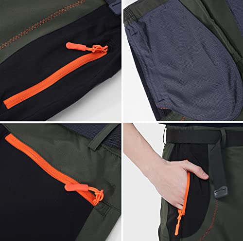 Kuseeker Mens Stretch Work Hiking Pants Quick Dry Lightweight Waterproof Outdoor Travel Climbing Fishing Pants