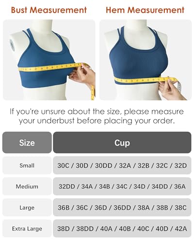 Sports Bras for Women HIigh Support, Criss-Cross Back Padded Strappy High Impact Sports Bras for Women Large Bust