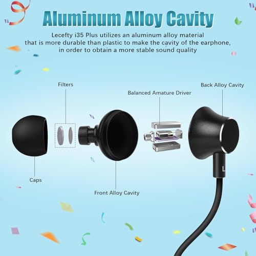 Lecefty Neckband Bluetooth Headphones, 200H Extra Long Playtime Wireless Stereo Neckband Earbuds with Microphone, Waterpro...