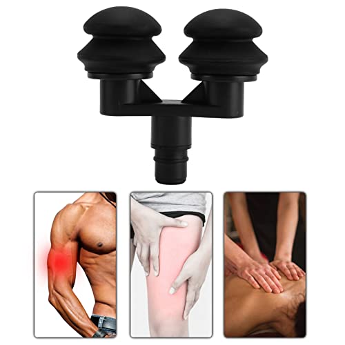 Muscle Massage Gun Head, 18mm Double Gas Cushion Fascia Massager Head with Soft Silicone Muscle Relaxant Accessories Gas C...
