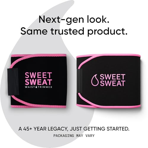 Sports Research Sweet Sweat Waist Trimmer (Core Series) - Premium Sweat Enhancing Fitness Band for Women & Men