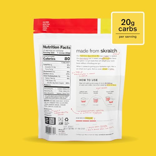 Skratch Labs Hydration Powder | Sport Drink Mix | Electrolytes Powder for Exercise, Endurance, and Performance | Strawberr...