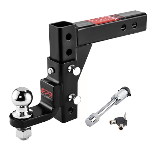 OPENROAD Adjustable Trailer Hitch Ball Mount - Fits 2-Inch Receiver, 2" Tow Balls, 7500lbs, 9-1/2" Drop/ 8-1/4" Rise, Heav...
