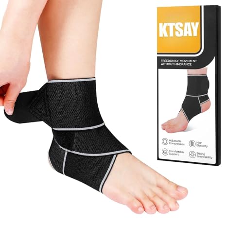 KTSAY Ankle Brace for Sprained Ankle, Ankle Support for Women & Men, Adjustable Compression Wrap for Achilles Tendonitis &...