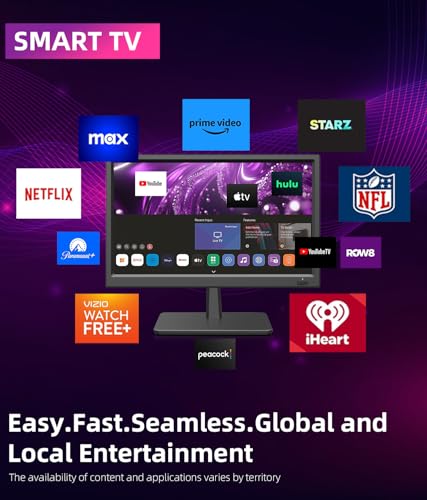 Feihe 15.6 Inch Small Smart TV HD 1080P LED, Flat Screen Smart Television with ATSC Tuner/HDMI/USB/AV for Kitchen, RV, Cam...