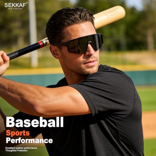 SEKKAF Polarized Sunglasses for Men Women - Sports Sunglasses for Running Baseball Driving Fishing Cycling UV400 Protection