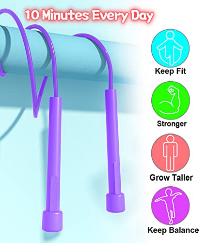 Jump Rope for Kids, 6 Pack Length Adjustable Lightweight Kids Skipping Rope for Children, Students, Boys and Girls Outdoor...