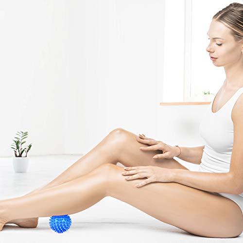 Benvo Spiky Massage Balls Pack of 3 Muscle Roller Lacrosse Balls for Plantar Fasciitis Back Shoulder Pain Relief Foot Musc...