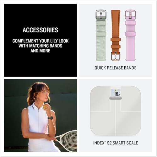 Garmin Lily® 2 Active, Small and Stylish Smartwatch, Built-in GPS, Hidden Display, Patterned Lens, Up to 9 Days Battery Li...