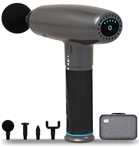Massage Gun, Muscle Therapy Gun Handheld Deep Tissue Massager Gun with 5 Adjustable Speeds Back Massager for Athletes Reli...