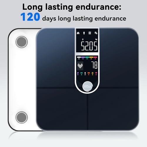 Smart Scale with BMI Body Fat Muscle Mass Digital Bathroom Weight Scale with Accurate 17 Core Body Composition Analyzer Fa...