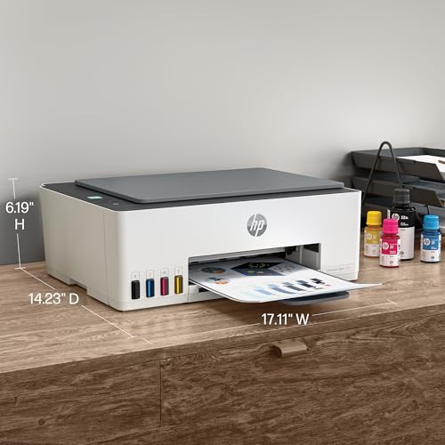 HP Smart Tank 5101 Wireless All-in-One Refillable Printer, Scanner, Copier with 2 years of Ink included, Wireless printer-...