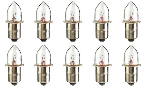 Cec Pr13 Bulb 4.75V 0.50A 10 Count Pack - Plastic, Brightness 2.20Cp