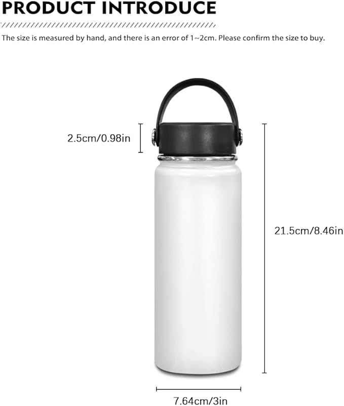 Axolotl Insulated Water Bottle 18 OZ Stainless Steel Water Bottle Strawberry 2 Pcs Water Bottle Holder Carrier Sling Water Bottle Pouch Sleeve
