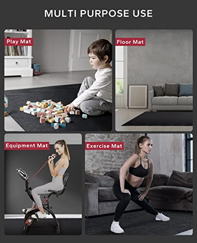 HAPBEAR Extra Large Exercise Mat-7'x5'/6'x8'/6'x9'/6'x10'/6'x12'x8mm(1/3 inch),Non-Slip, Ultra Durable, Thick Workout Mats...