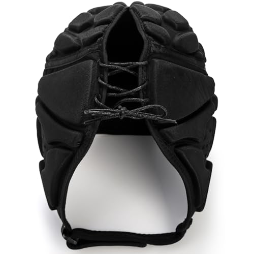 ZENFUN Rugby Helmet Shell, Soft Padded Headgear for Soccer, Protective Football Headguards for Youth, Scrum Cap for Kids, ...