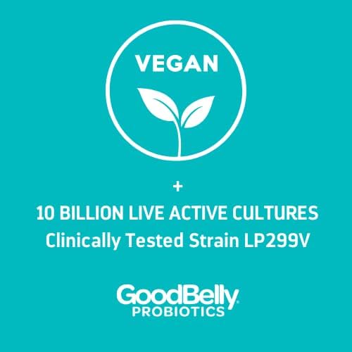 GoodBelly Probiotic Capsules for Digestive Health | Vegan Probiotic Supplement with 10 Billion Live Cultures | Probiotics for Women & Men | 30 Capsules