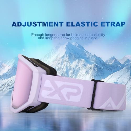 EXP VISION Ski/Snowboard Goggles, Anti-Fog Snow Goggles for Men & Women - Perfect for Skiing, Snowboarding & Winter Sports