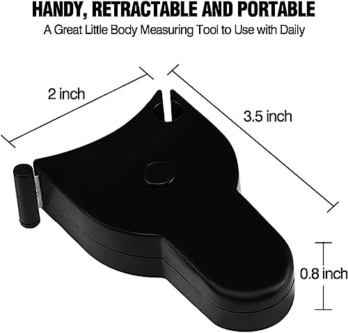3PCS Body Measure Tape 60 inch (150cm), Automatic Telescopic Fat Measure for Body Measurement & Weight Loss to Track Weigh...