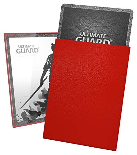 Ultimate Guard Katana Card Sleeves: 100 Standard Size TCG Sleeves, 66 x 91mm, Red Back, Tournament Quality, No PVC & Acid-...