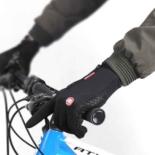 Winter Touch Screen Gloves Men Women, Windproof Waterproof Warm Thermal Gloves for Outdoor Cycling Hiking Skiing