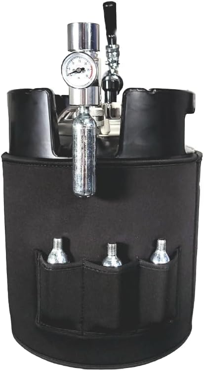 Gloria 7L (1.8 Gal) Mini Keg, Pressurized Keg for Drinks, with Tap System, Co2 Regulated, Stainless Steel