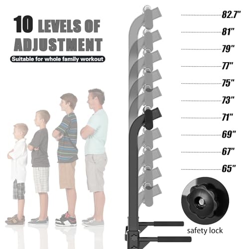 soges Power Tower Pull Up Bar Station, Free Standing Pull Up Rack Dip Station for Home Gym, Height Adjustable Home Strengt...