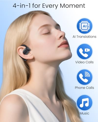 AI Translation Earbuds Real Time 164 Languages 80H Playtime Translator Ear Buds Audifonos Traductores Inglés Español Wirel...