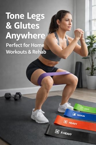 Resistance Bands Set for Workout – 5 Pack Durable Loop Exercise Bands for Strength Training, Physical Therapy, Yoga, Pilat...