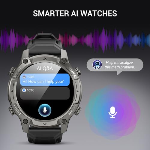 2026 AI Smart Watch with Standalone GPS & Offline Maps, 5ATM Waterproof, 1.43" AMOLED, 21-Day Battery, 178 Sports Modes, C...