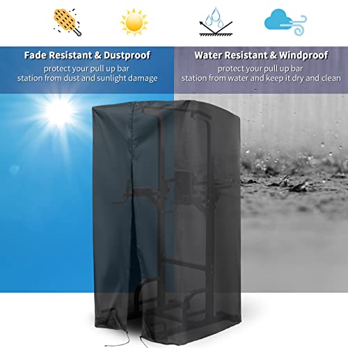 Guisong Protective Cover for Pull Up Bar Station, Waterproof& Dustproof Cover for Power Tower/Pull Up Dip Station-Indoor o...