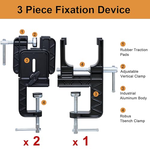 GALLOP Ski Vise - All Metal Tuning and Waxing Adjustable Angle,Ski Snowboard Clamp with Rubber Pads,Stable Ski Snowboard T...