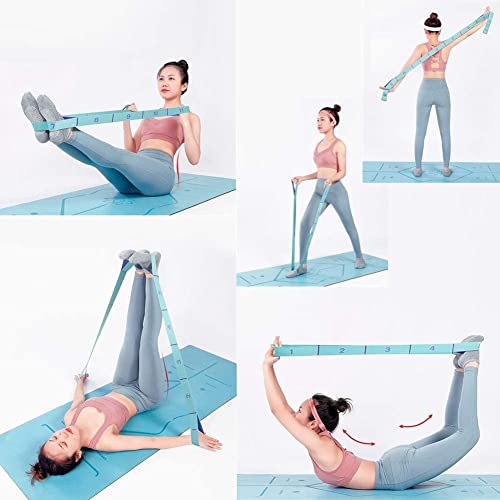 Elastic Stretching Strap with 11 Loops, Multi-Loop Yoga Stretching Strap Elastic Exercise Band, Improve Flexibility Arm Le...