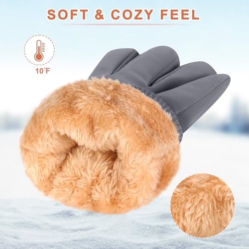 ihuan Winter Waterproof Gloves Cold Weather - Snow Ski Windproof for Men Women, Warm Touchscreen Thermal for Running Cycling