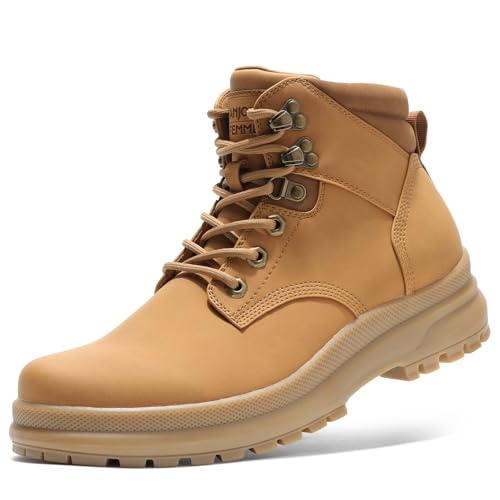 ANJOUFEMME Men's Waterproof Hiking Boots - Lightweight Ankle Support, Slip-Resistant Trail Shoes for Outdoor Trekking
