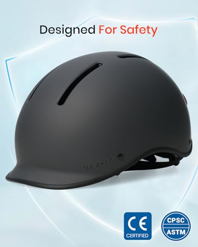 Bike Helmet for Adults with Rechargeable Rear Light, Adjustable Cycling Helmet for Men Women Youth - Safety Certified for ...