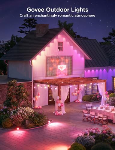 Govee Permanent Outdoor Lights 2, 100ft RGBIC Outdoor Lights with 72 LED Lights, IP67 Waterproof, 100 Scene Modes with 40l...