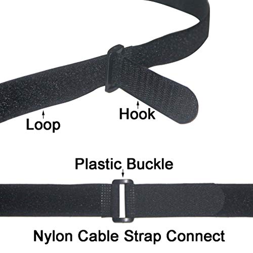 UONIKA 36 inch Cable Straps,12 pcs Reusable Fastening Hook and Loop Utility Cable Ties Down Wraps Adjustable Cinch Straps