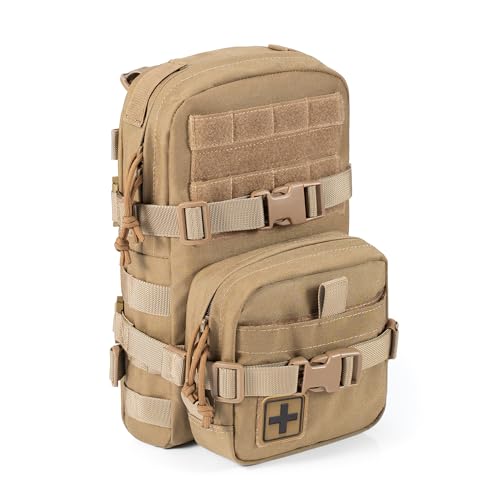 CLTAC Tactical Small MOLLE Hydration Pack Outdoor Water Bladder Carrier Pack for Vest Backpack