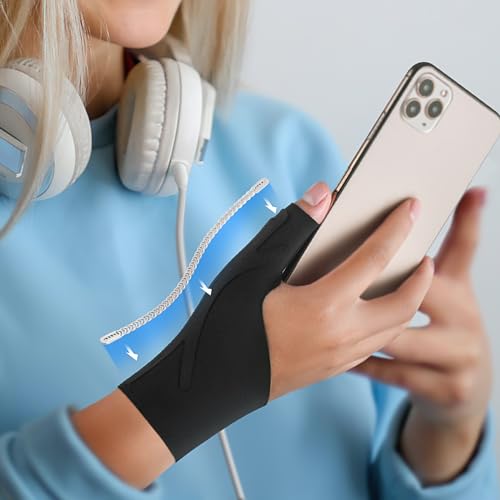 Thumb Wrist Brace Copper Compression Stabilizer Thumb Support Spica Splint for Carpal Tunnel, Arthritis, Tendonitis and TF...
