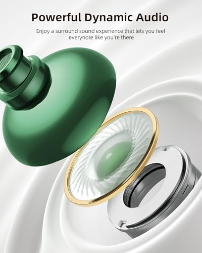 PocBuds Bluetooth Headphones Wireless Earbuds 80hrs Playtime Wireless Charging Case Digital Display Sports Ear Buds with E...