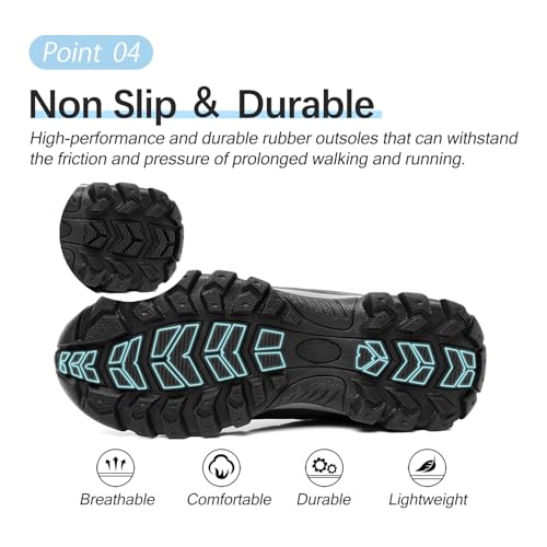 TRAILBLITZ Men's Hiking Shoes Fashion Walking Sneakers Outdoor Workout Footwear Non Slip Comfortable Lightweight Breathabl...