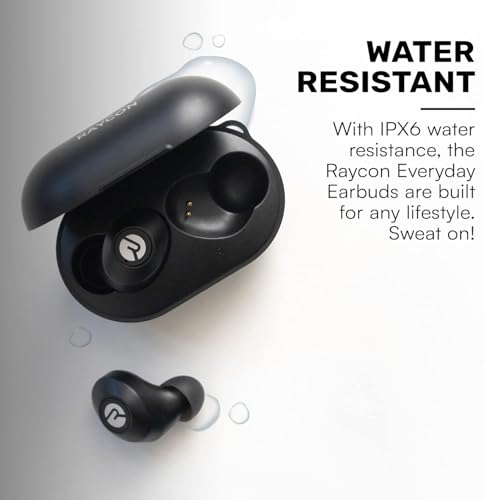 Raycon Everyday Classic Bluetooth Wireless Earbuds + Microphone with Active Noise Canceling, Sweat & Water-Resistant Earph...