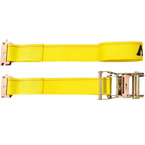 VEVOR E-Track Ratchet Straps, 8 Pack 2" x 15' Heavy Duty Cargo Tie-Downs, 4400 lbs Breaking Strength, Standard E Track Fit...