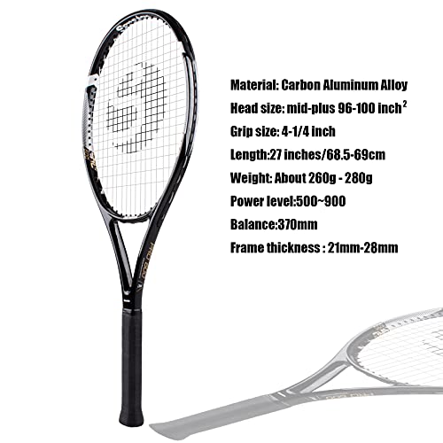 Senston Tennis Rackets for Adults 27 inch Tennis Racquets - 2 Player Tennis Racket Set with 3balls,2 Grips, 2 Vibration Da...