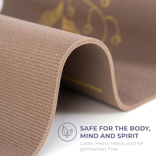 Ascend Yoga Mat - Premium 6mm Thick, 72" x 24", Solid or Reversible Print, Non Slip, Tear Resistant, Workout Mats for Pila...