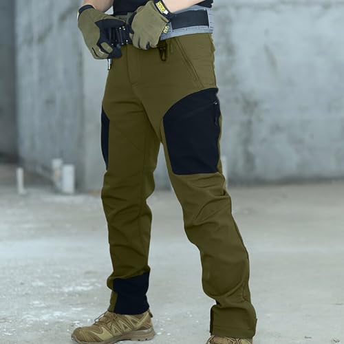 Mens Work Cargo Pants Lightweight Waterproof Ripstop Quick Dry Casual Pants Trendy Comfort Loose Fit Athletic Hiking Trousers